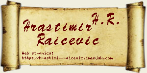 Hrastimir Raičević vizit kartica